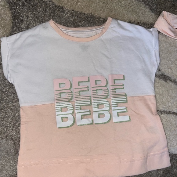 Girls size 4 three piece athletic bundle puma romper and Bebe athletic leggings - Picture 2 of 6